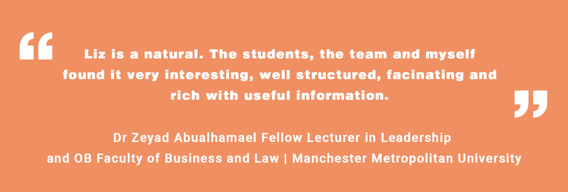 Quote Dr Zeyad Abualhamael Fellow Lecturer in Leadership