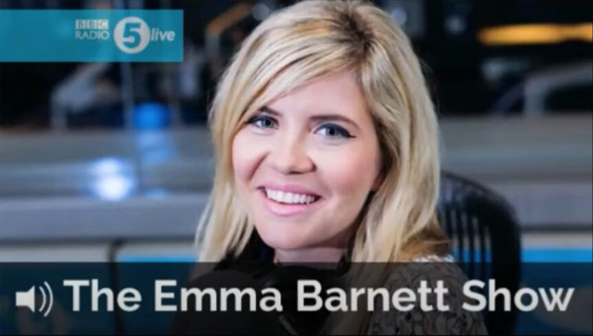 Liz Taylor talks birthday parties with BBC Radio 5 Live's Emma Barnett